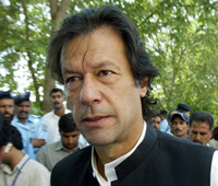 Imran Khan, ex-star du cricket et opposant virulent au président Musharraf.(Photo : AFP)