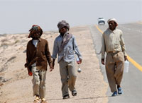 Des réfugiés somaliens près de la ville d'Ahwar, le 2 novembre 2007.(Photo : AFP)