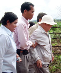 Khieu Samphan arrêté dans son fief de Pailin par la police cambodgienne.(Photo : Reuters)