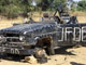 Un véhicule de l’UFDD détruit lors des combats du 27&nbsp;novembre 2007.(Photo : AFP)