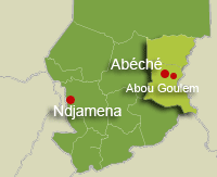 De violents affrontements à Abou Goulem, à 70 km d'Abéché.(Carte : Latifa Mouaoued/RFI)