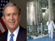 George Bush et l'usine d'enrichissement d'uranium d'Ispahan( Photo : AFP / Montage: G.Ngosso / RFI )