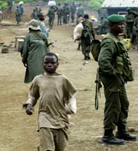 L’armée congolaise a pris le contrôle de Mushake, à 40 kilomètrres à l’est de Goma, ce 5 décembre 2007.(Photo : Reuters)