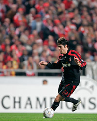 Kakà, le milieu de terrain brésilien de l'AC Milan.(Photo : Reuters)