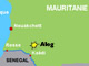 Un groupe de touristes français a été attaqué près d'Aleg, en Mauritanie.(Carte : RFI)