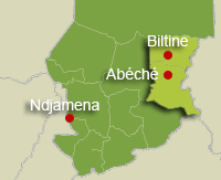 De violents affrontements dans la région de Biltine, à l'est du Tchad. (Carte : Latifa Mouaoued/RFI)