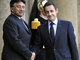 Nicolas Sarkozy et Pervez Musharraf à l'Elysée.( Photo : AFP )