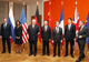 Les chefs de la diplomatie russe, américaine, allemande, chinoise, française, britannique et de l'Union européenne, à Berlin, le 22 janvier 2008  ( Photo : AFP )