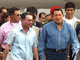 Alvaro Uribe, le président colombien (g), et Hugo Chavez le président vénézuélien.(Photo : AFP)