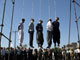 Pendaison publique de cinq personnes dans la ville iranienne de Mashhad.(Photo : AFP)