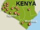 L'opposition dirigée par Raila Odinga appelle à manifester dans la capitale Nairobi et dans 15 autres localités du pays.(Carte : L. Mouaoued/RFI)
