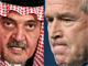 Le ministre des Affaires étrangères d'Arabie Saoudite, le prince Saoul Al-Fayçal, et le président américain George W. Bush.(Photo : Reuters / AFP / Montage RFI)