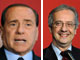 Silvio Berlusconi (g) et Walter&nbsp;Veltroni.(Photo : AFP / Montage : RFI)