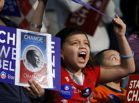 Les démocrates américains semblent de plus en plus convaincus par Barack Obama comme cette petite fille de l'Etat de Virginie.(Photo : Reuters)