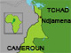 Selon le HCR, plusieurs centaines de Tchadiens, fuyant les violences de Ndjamena, se sont réfugiés dans la ville de Kousseri, au Cameroun.(Carte : C. Wissing / RFI)