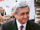 Le Premier ministre arménien Serge Sarkissian, candidat à la présidentielle, pendant un meeting à Erevan, le 17 février 2008. (Photo : Reuters)