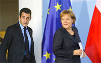 Nicolas Sarkozy et Angela Merkel.(Photo : Reuters)