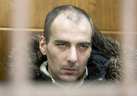 Vassili Aleksanian, ancien dirigeant du groupe pétrolier russe Ioukos atteint d'un cancer et du sida, lors de son procès le 5 février.(Photo : Reuters)