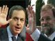Le Premier ministre espagnol José Luis Zapatero (g) et le leader du Parti populaire Mariano Rajoy. (Photos : AFP / Montage : RFI)