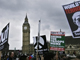 Manifestation à Londres contre la guerre en Irak, le 15 mars 2008.( Photo : AFP )
