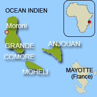 L'archipel des Comores.(Carte : L. Mouaoued/RFI)