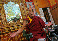 Le dalaï lama à Dharamsala en 2008.(Photo : Reuters)