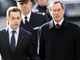 Nicolas Sarkozy (g) en compagnie de Claude Guéant, secrétaire général de l'Elysée.(Photo : Reuters)