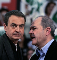 José Luis Zapatero au moment où il apprend l'assassinat au Pays Basque d’un ancien élu socialiste.(Photo : Reuters)