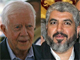 L'ancien président américain, Jimmy Carter (g) et le chef en exil du Hamas, Khaled Mechaal.(Montage : RFI)