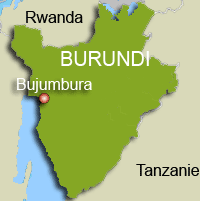 La ville de Bujumbura a été le théâtre de tirs d'obus.(Carte : L. Mouaoued/RFI)