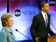 Hillary Clinton et Barack Obama lors du débat télévisé à Philadelphie, le 16 avril 2008.(Photo : Reuters)
