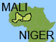 Le Mali et son voisin le Niger.(Carte : L. Mouaoued/RFI)