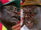 Robert Mugabe (g) et Morgan Tsvangirai (d).(Photos : Reuters / Montage : RFI)