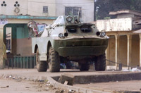 Patrouille de l'armée dans la ville de Conakry.(Photo : guineeconkry.info)