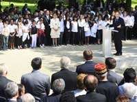 Nicolas Sarkozy a présidé la cérémonie commémorant l'abolition de l'esclavage le 10 mai au Jardin du Luxembourg.(Photo : AFP)