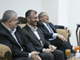 De gauche à droite : Mohamed Ra'ad et Hussein Khalil du Hezbollah, et Amr Moussa, le secrétaire général de la Ligue arabe.(Photo : Reuters)