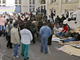 Des travailleurs sans-papiers participent, le 03 mai 2008 à Paris, à une occupation des locaux du syndicat CGT de l'annexe de la Bourse du travail pour protester contre le refus de la préfecture de régulariser leur situation.(Photo : AFP)
