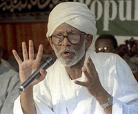 Hassan al-Tourabi, le 20 mars 1999 à Khartoum.(Photo: AFP)