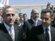 Le président libanais, Michel Sleimane (g) a reçu son homologue français, Nicolas Sarkozy (d).(Photo : Reuters)