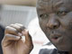 Le chef de l'opposition au Zimbabwe, Morgan Tsvangirai, le 22 juin 2008.( Photo : AFP)