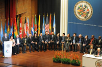 Cérémonie d'ouverture du 38ème sommet de l'OEA, en Colombie, le 1er juin 2008.(Photo : AFP)
