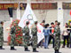 Le&nbsp;passage de la&nbsp;flamme olympique a été&nbsp;entouré d'un important dispositif de sécurité à Lhassa, la capitale du Tibet, le 21 juin 2008.(Photo : Reuters)