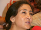 Ingrid Betancourt au micro de RFI.(Photo : RFI)