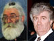 Ce montage photo montre la transformation physique de Radovan Karadzic qui a pu vivre à Belgrade, sans être inquiété. La photo la plus récente non datée, à gauche ; et en février 1995, à droite.(Photo : Reuters)