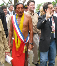 Le 11 février, Joseph Chanel avait demandé à Nicolas Sarkozy «&nbsp;<em>d'amplifier la lutte contre l'orpaillage clandestin&nbsp;»</em>, aujourd'hui il est condamné pour complicité d'exploitations aurifères illicites.(Photo : F. Farine/RFI)