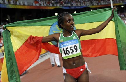 L'Ethiopienne Tirunesh Dibaba.(Photo : Reuters)