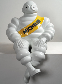 Bibendum Michelin pour camions, modèle assis, avec son s…