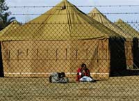 Un camp de réfugiés à Pretoria, qui accueille les victimes de violences xénophobes.(Photo : AFP)