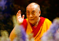 Le Dalaï Lama, lors d'une conférence à Nantes, le 16 août 2008.(Photo : Reuters)