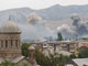 La ville de Gori après des bombardements russes, le 9 août 2008.(Photo : Reuters)
